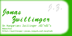 jonas zwillinger business card